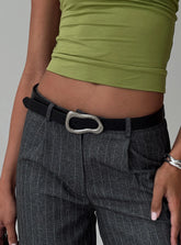 Leto Belt Black Silver