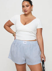 Sincar Boxer Shorts Blue / White Stripe Curve