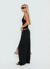 Dodie Wide Leg Pants Washed Black