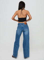 Serenitia Mid Rise Relaxed Jeans Mid Blue Wash