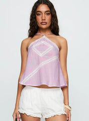 Jezabele Halter Top Pink Stripe