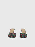 Cherry Season Pointed Toe Heels Black Multi