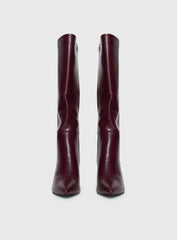 Harrie Knee High Boots Burgundy