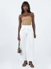Makena Strapless Bodysuit Beige