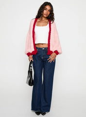 Lester Knit Cardigan Pink Red