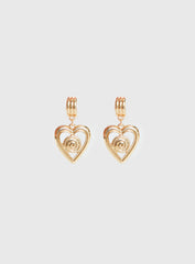 Giabella Heart Earrings Gold