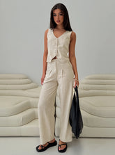 Sofi Vest Top Beige