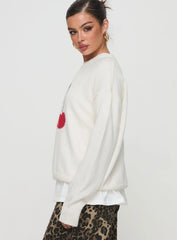 Cherry Dreams Knit Jumper Cream