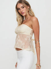 Quinnie Strapless Top Cream