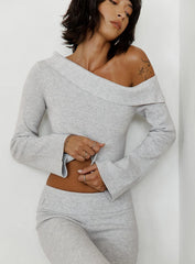 Sina Off The Shoulder Top Grey