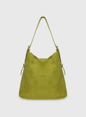 Bonus Points Faux Suede Shoulder Bag Green
