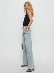 Henesey High Rise Straight Leg Jeans Light Wash