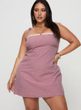 Burkes Mini Dress Red Check Curve