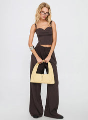 Briana Set Chocolate Pinstripe