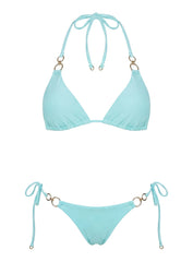 Coastal Chaos Tie Side Bikini Bottoms Blue