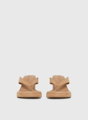 Kamiko Wedged Heels Tan Faux Suede