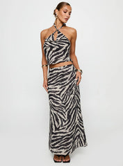 Eleganza Maxi Skirt Zebra
