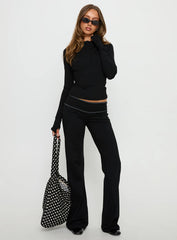 Kobee Jersey Flare Pants Black / Grey