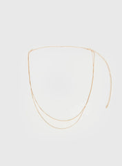 Dressed Up Dainty Chain Belt Gold
