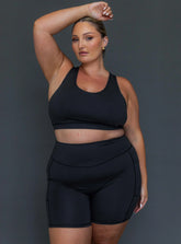 Conquer Activewear Shorts Black Curve