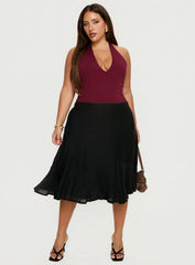 With Kindness Midi Skirt Black Curve