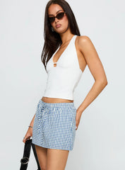 My Way Skort Blue Gingham
