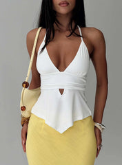 Averee Halter Top White