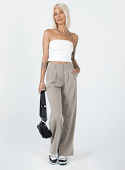 Archer Pants Pinstripe Beige