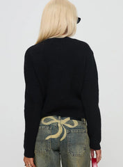 Rosalee Cardigan Black White