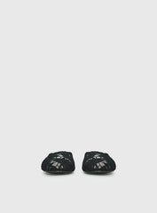Gretta Lace Slip On Flats Black
