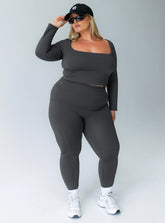 Unstoppable Activewear 7 8 Leggings Grey Curve