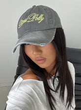 Off Duty Distressed Cap Grey Yellow