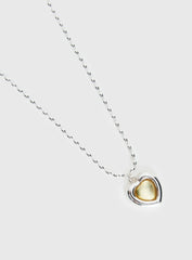 Wishes Granted Dainty Pendant Necklace Silver Yellow