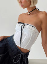 Elkin Strapless Top White