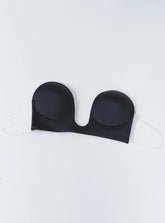 U Shape Backless Bra Black