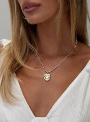 Wishes Granted Dainty Pendant Necklace Silver Yellow
