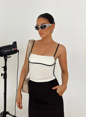 Maidenwell Contrast Top White