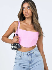 Kaeshia Rib Bustier Pink Lower Impact