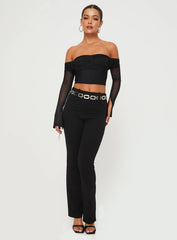 Botello Off The Shoulder Top Black