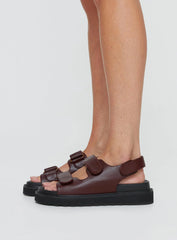 Rue Chunky Sandals Chocolate
