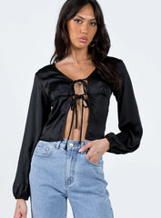 Madio Long Sleeve Top Black