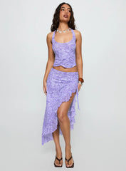 Rains And Pours Mesh Set Purple Floral