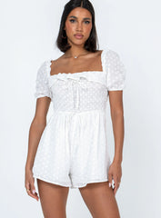 Leni Romper White