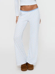 Whimsie Pointelle Sleep Pants Blue White