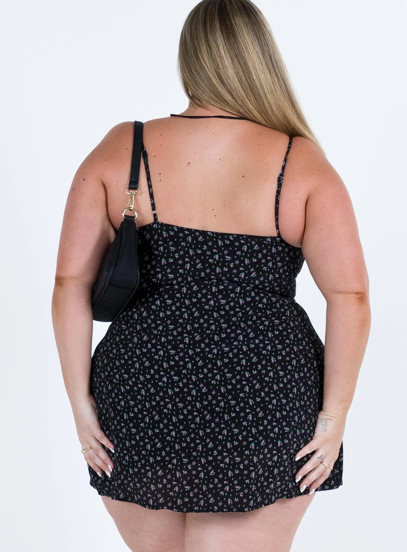 Jaye Mini Dress Black / Pink Curve