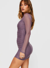Tolmie Long Sleeve Mini Dress Mauve