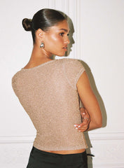 Crystal Clear Mesh Top Rose Gold