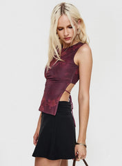 Uzo Top Red Floral