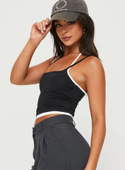 Premier Layered Tank Top Black
