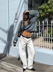 Bloom Long Sleeve Chocolate Sea Stripe